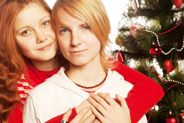 Lesbian Christmas Couple