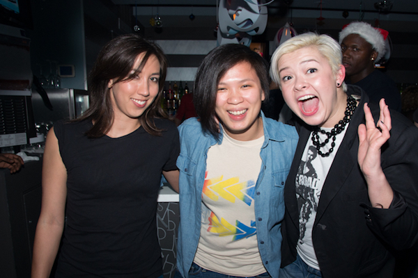 Three women at BARE Party in 2013