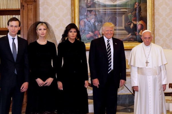 Trump Family with the Pope