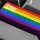 Enter button with Rainbow Flag