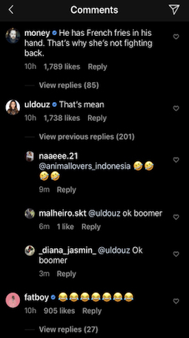 Fat comments on Snoop Dogg's instagram