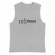 A gray tank top that says Lezendary in letters that parody the Legend of Zelda logo