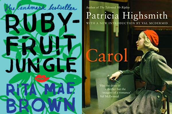 cover of rubyfruit jungle and cover of carol