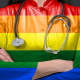 Nurse in rainbow