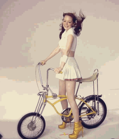 Emma Stone on Bike
