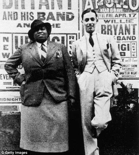 American Blues Singer, Gladys Bentley with band leader (1930)