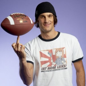 Chris Kluwe with football
