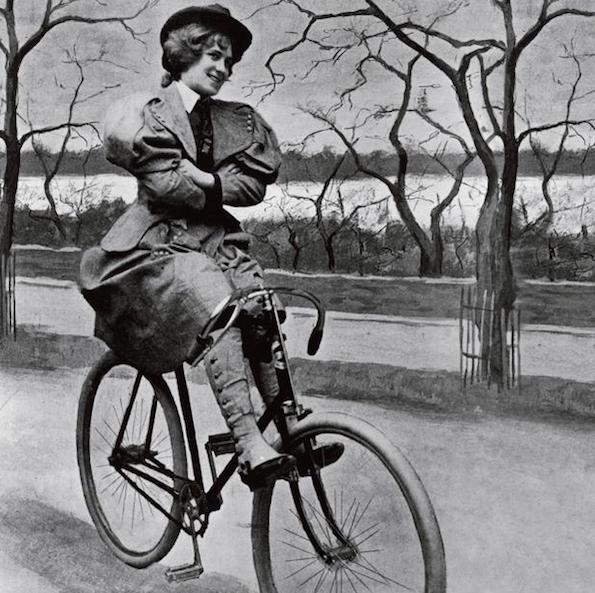 Woman on bike