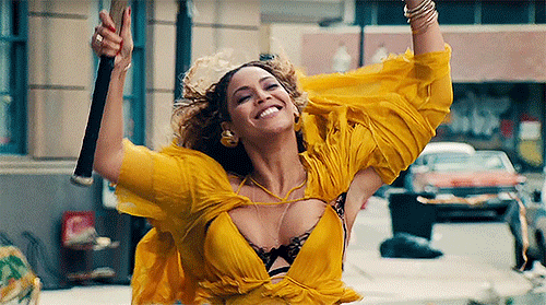 Beyonce in yellow dress in Lemonade